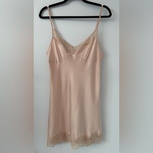 3/$25 Peach Lace inset Satin Slip Dress